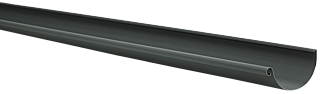 Желоб полукруглый Grand Line PU матовый 125 мм 3 м RAL 7024 мокрый асфальт